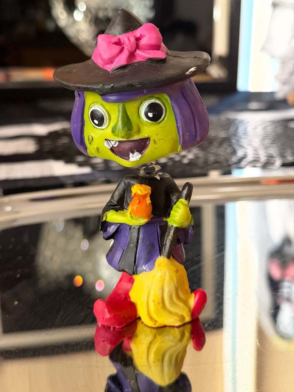 Halloween Witch Bobblehead Figurine